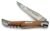 Laguiole en Aubrac handmade knife 12 cm – special model Grand Cru Margaux – barrel oak handle with silver inlay – corkscrew – blade and bolsters stainless steel