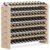 Smartxchoices 96 Bottles Stackable Modular Wine Rack, 8-Tier Wooden Wine Storage Rack Freestanding Wine Holder Display Shelves, Wobble-Free Shelves, Solid Wood